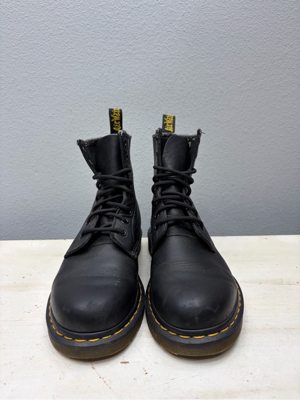 Dr. Martens Black Leather Pascal Lace Up Boots Size 7 - Picture 4 of 8
